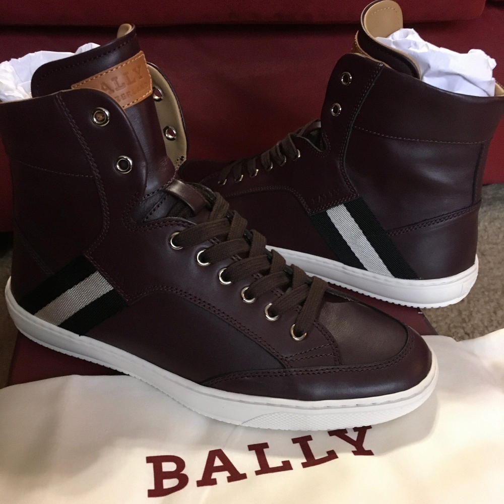Bally merlot high tops
